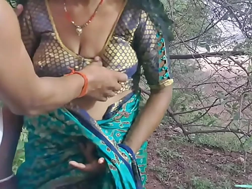 Desi Sizzling santhali bhabhi outdoor boinking i