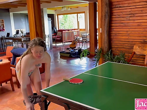 Frolicking Undress Pong With Nephew - We End Up Having Lovemaking