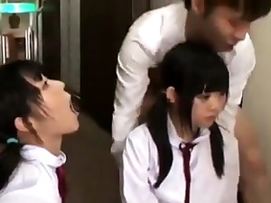 Japanese hard-core sex with teenie redhead gal
