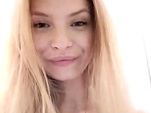 Ash-blonde Teen Solo Stroking On Webcam